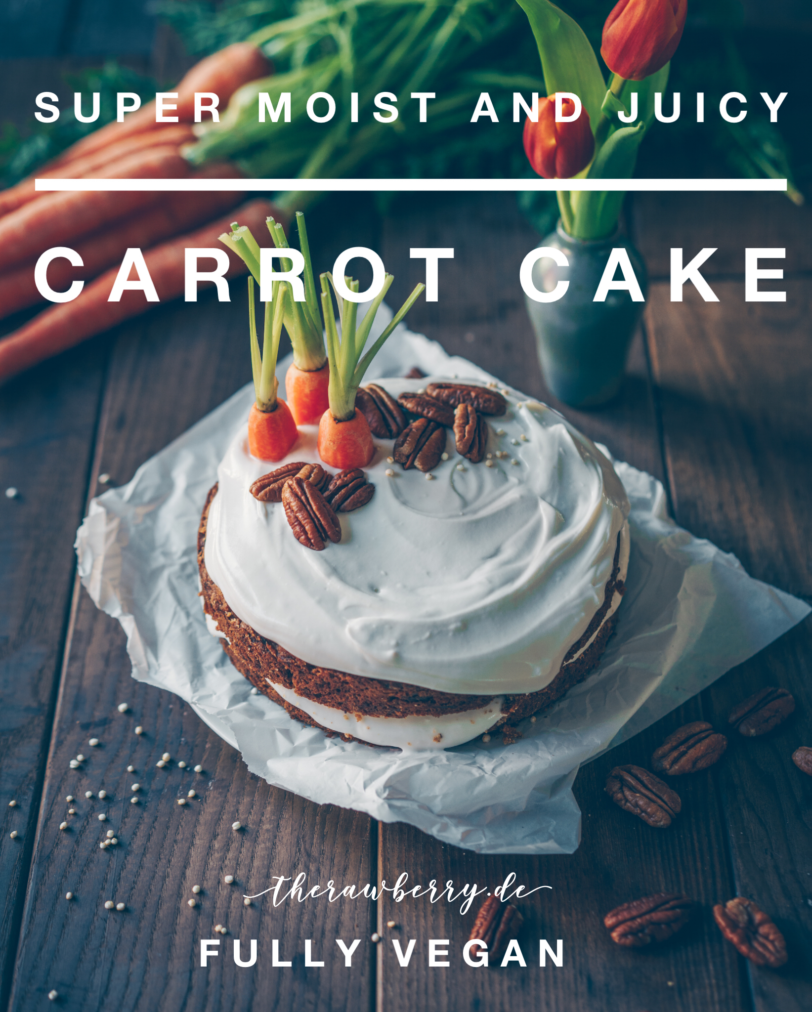 carrot cake, Rüblikuchen, Karottenkuchen, kuchen, cake, vegan, backen, baking, delicious, lecker, healthy, gesund, easter, ostern, einfach, easy, whole foods, diet, veggies, gems, therawberry