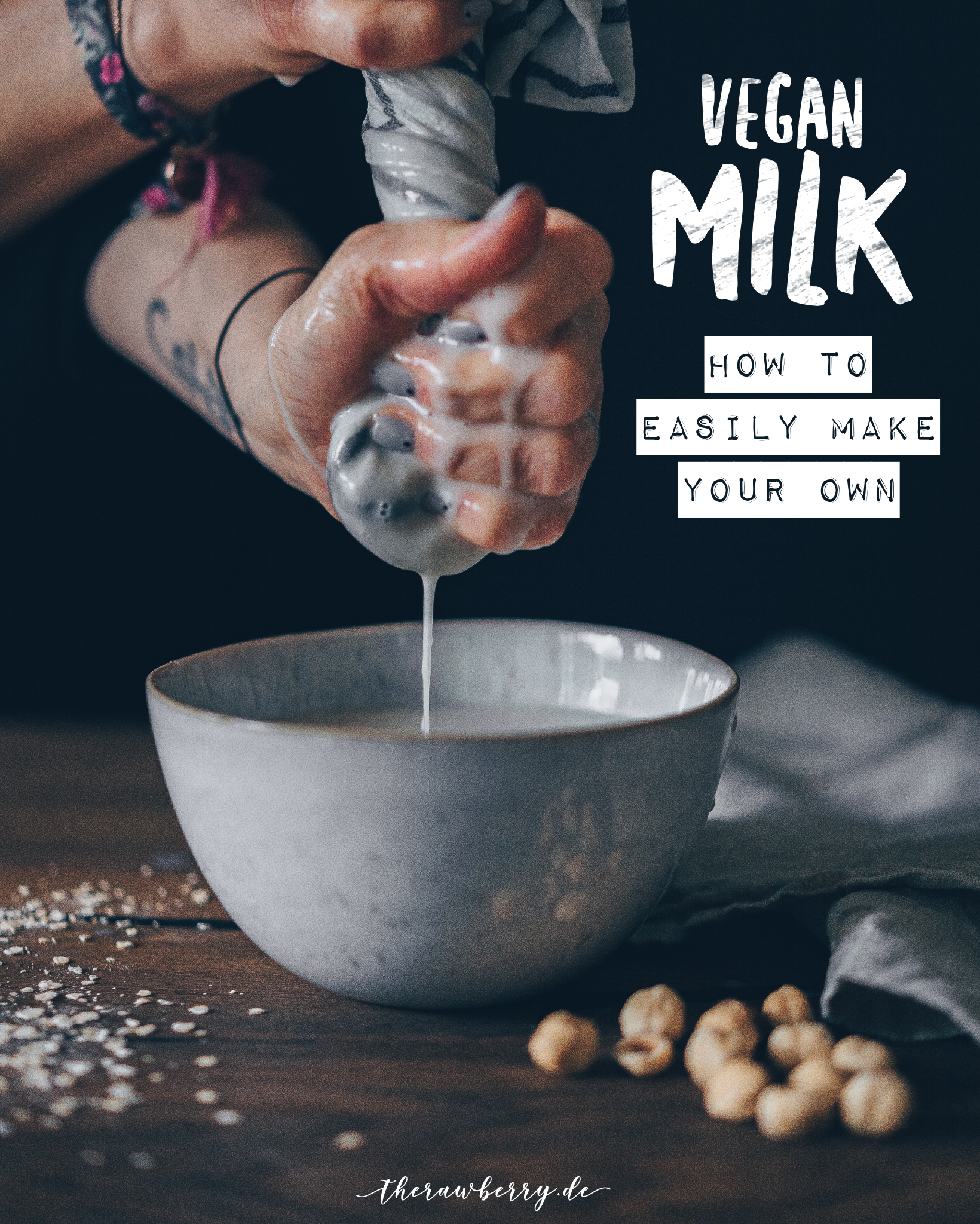 ohne plastic, no plastic, milk, vegan, plant-based, zero waste, zero waste, no dairy, easy, tutorial, how to, milch, Hafermilch, rezept, selber machen, Mandelmilch, Haselnussmilch