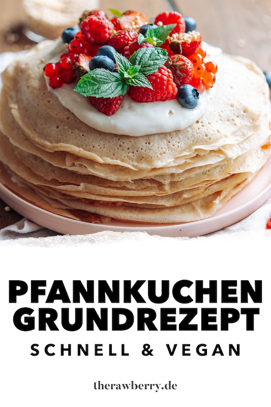 Pfannkuchen, vegan, auf Teller